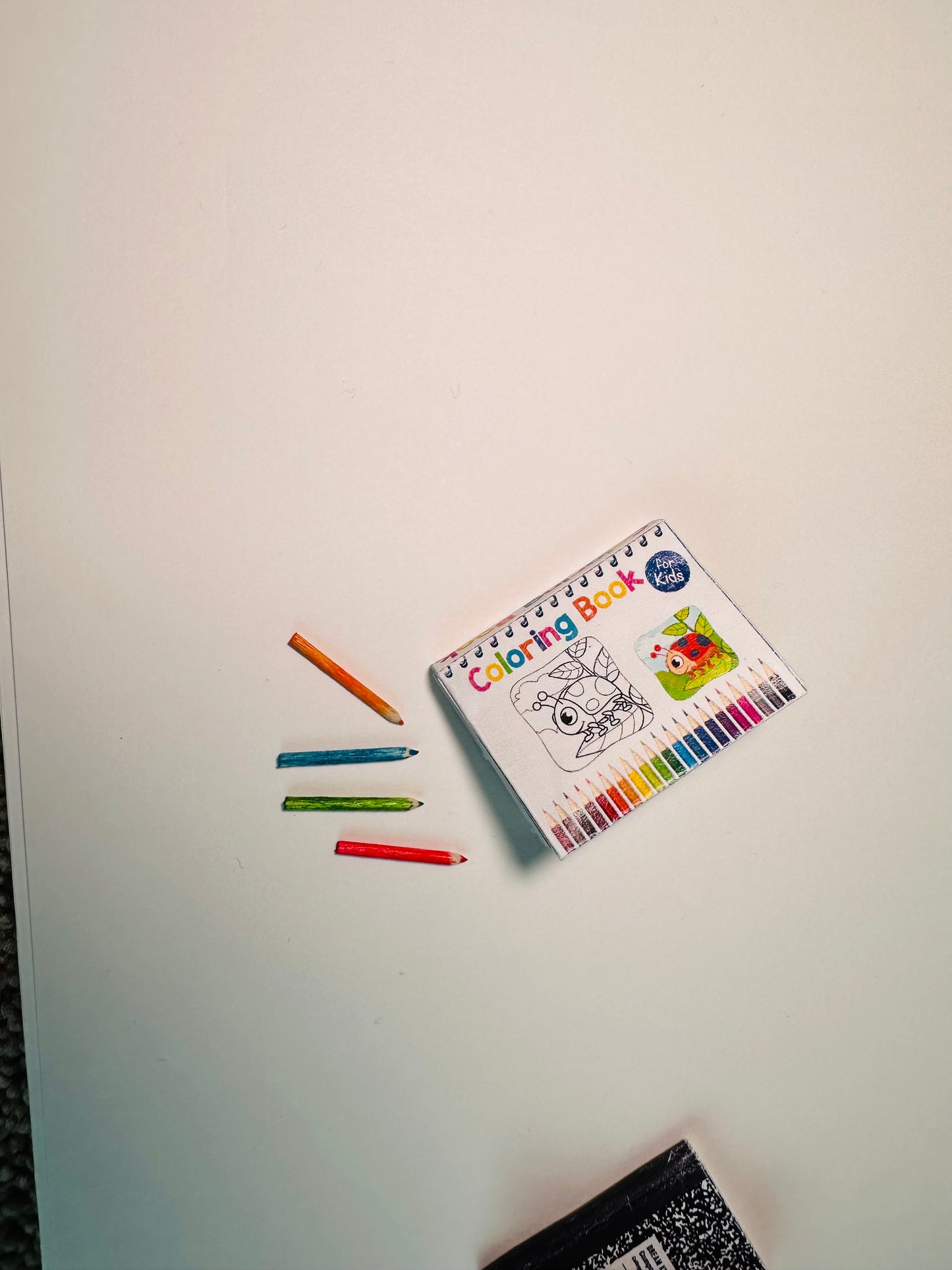 Mini Coloring Set - Box & Book with real pages Printable (1:6, 1:12)