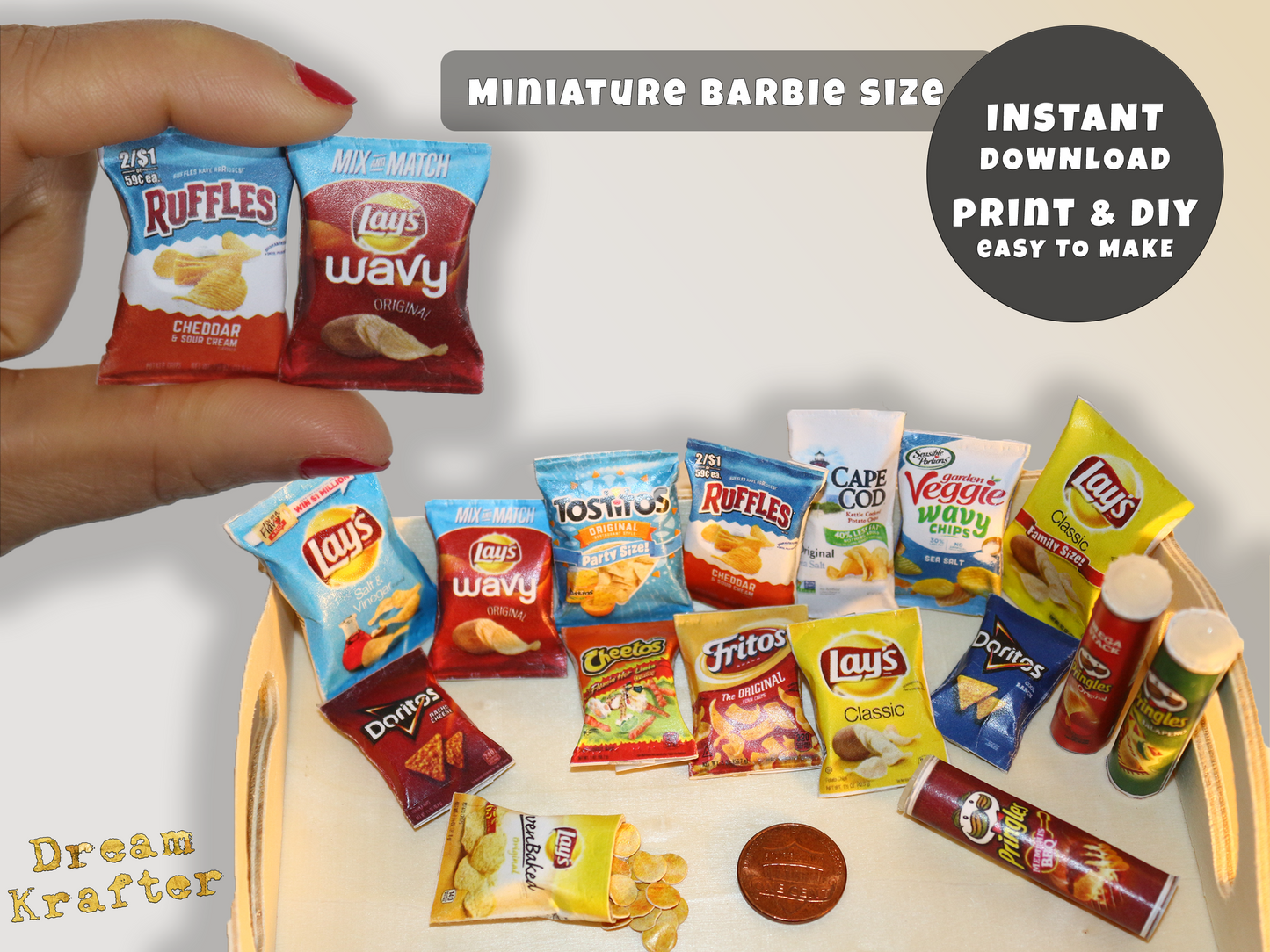 Mini Chips Bags Printable (1:3)