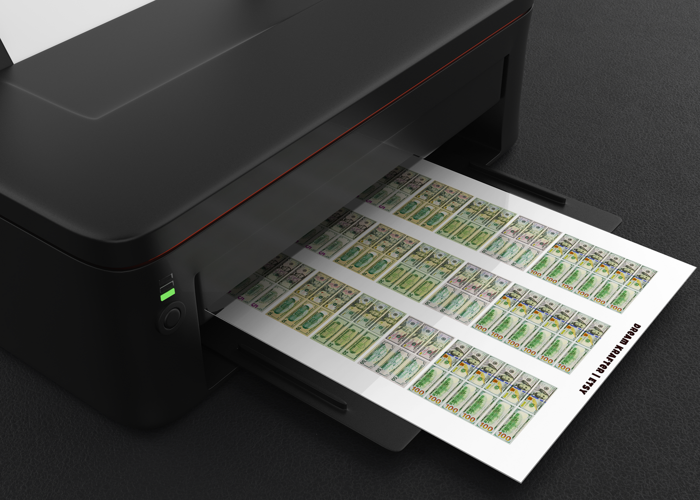 Mini Money US Dollars Bills Play Money Printable (1:6, 1:12)