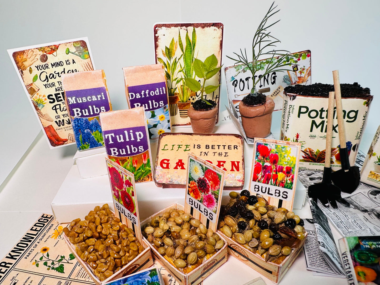 Mini Gardening Set Printable (1:3 Scale)