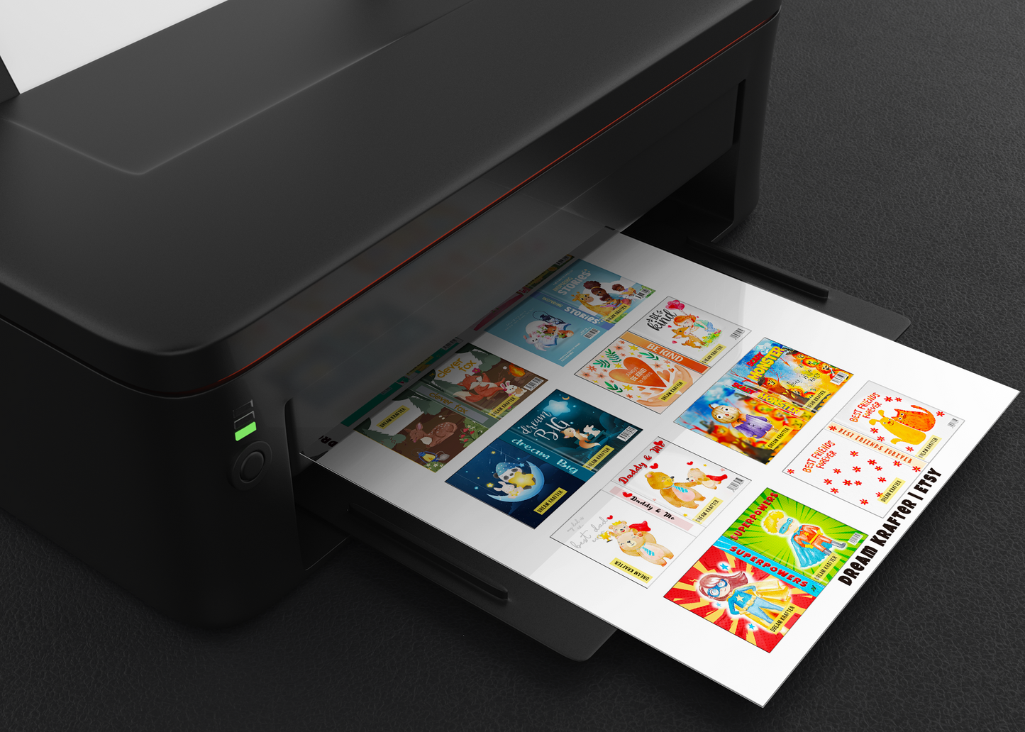Mini 10x Kid's Book Covers Printable (1:3)
