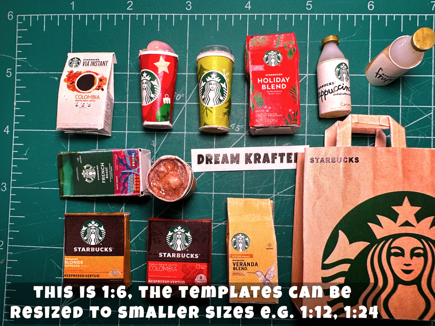 Mini STARBUCKS Coffee Printable (1:6, 1:12)